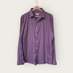 Faherty Blue Rose Gingham Movement Shirt‎ size L